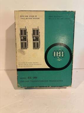 ROSS 3 XCHANNEL WALKIE TALKIE, TWO-WAY TRANSISTORIZED TRANSCEIVER RE-999N